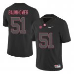 NCAA Men's Alabama Crimson Tide #51 Wes Baumhower Stitched College 2018 Nike Authentic Black Football Jersey FK17W86PH